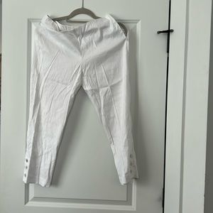 White linen stretch j Jill nwt pants